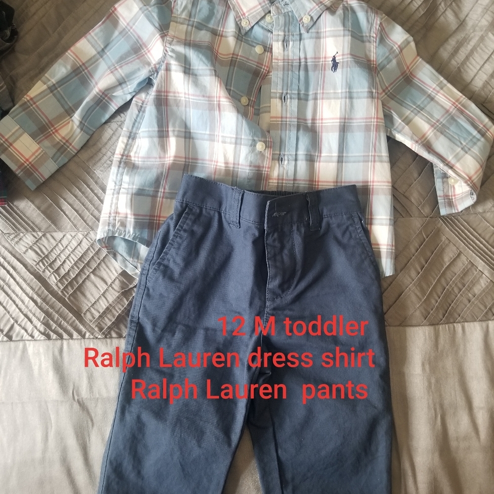 12m baby boy ralph Lauren dress set
